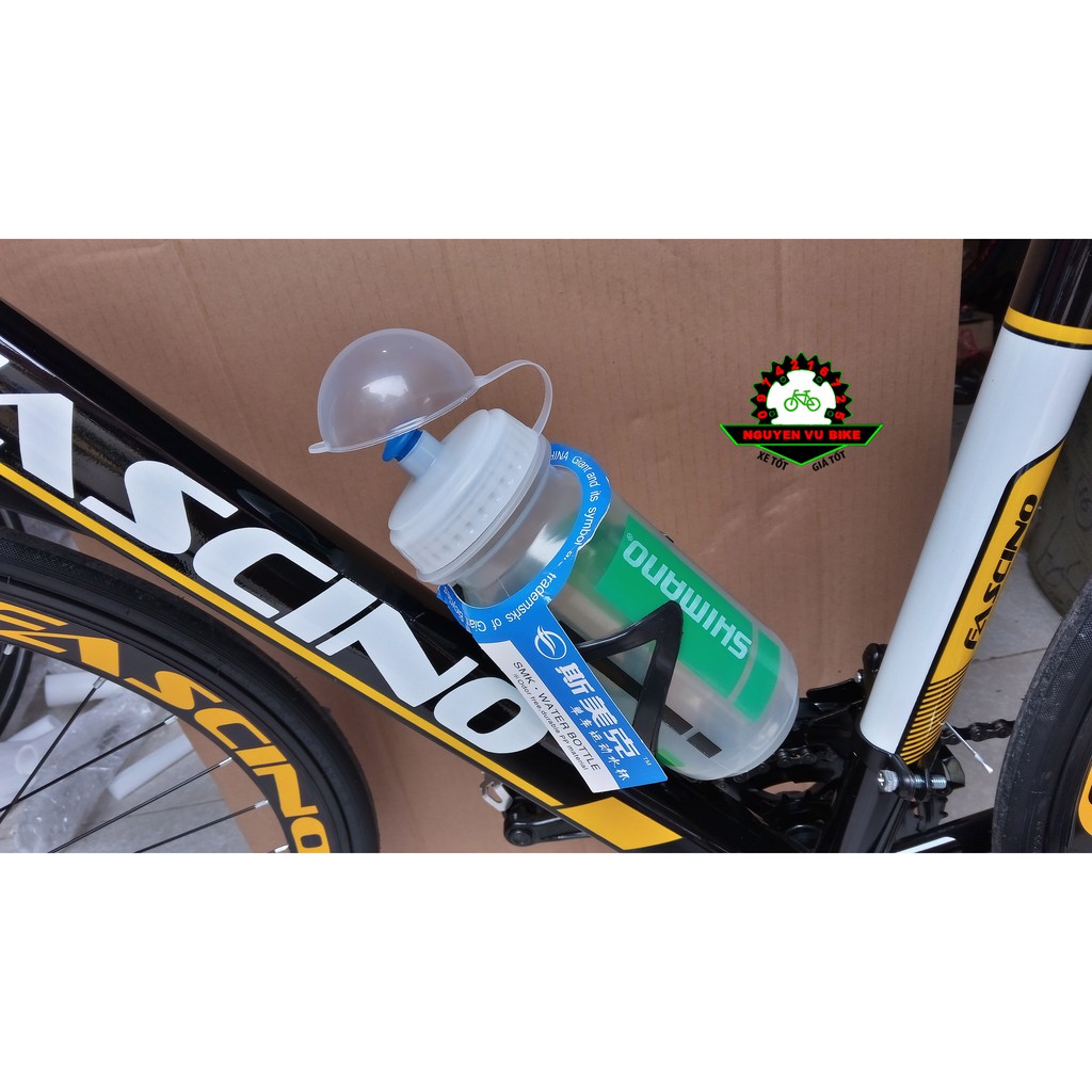 Bình nước xe đạp Giant, Shimano nhựa trong cao cấp
