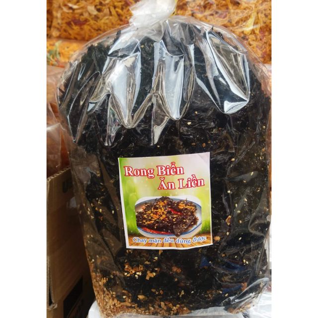 ( MIỄN SHIP Ở HCM) GÓI 500G Rong biển cháy tỏi TO ngon rẻ..