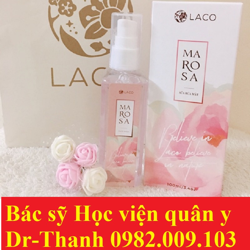 SỮA RỬA MẶT Marosa face wash LACO 100ml/5ml date mới