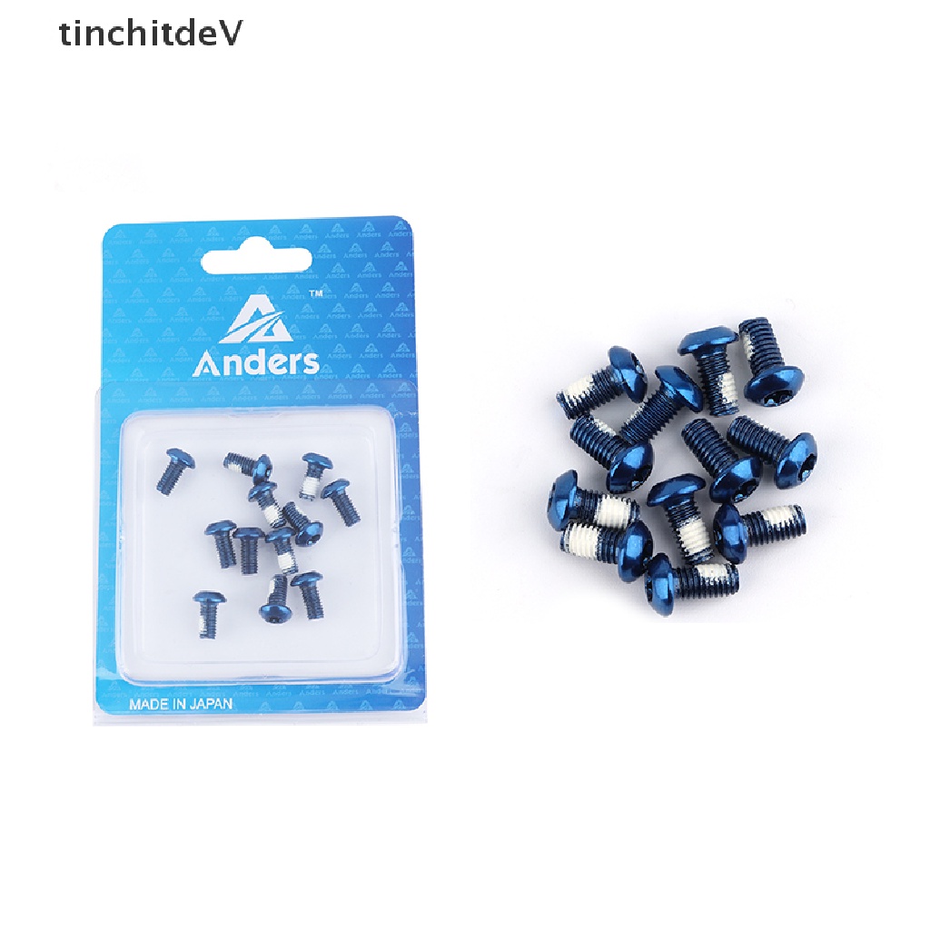 Bộ 12 Ốc Vít Hợp Kim T25 M5x10m Nhiều Màu Sắc Gắn Phanh Đĩa Xe Đạp