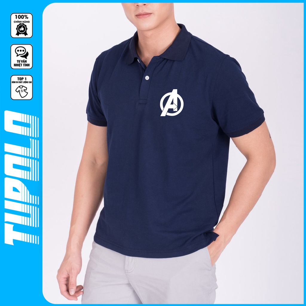 Áo polo nam nữ in chữ A , cổ dệt bo len ,áo thun nam có cổ tay ngắn thanh lịch in họa tiết kiểu dáng Hàn Quốc siêu đẹp