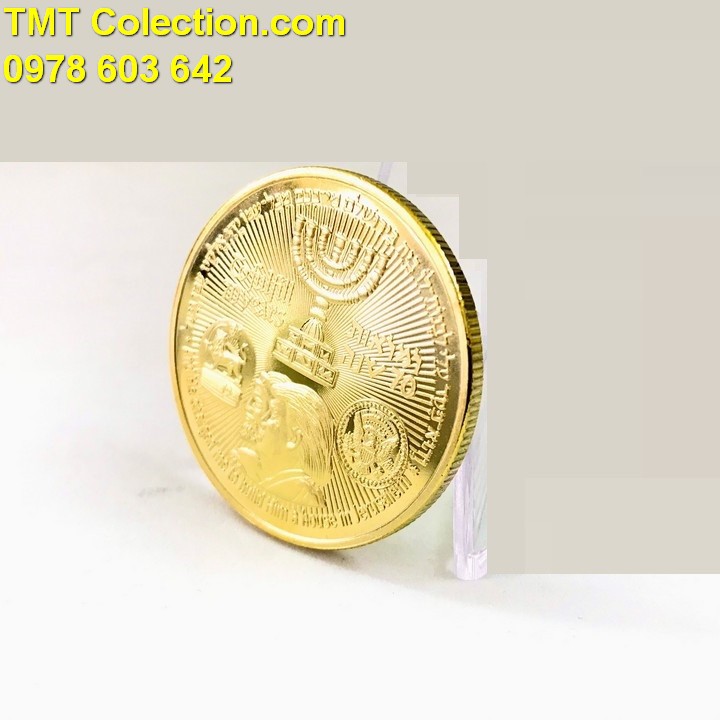 Xu Kỷ Niệm 70 năm của Israel chuộc lỗi Vua Cyrus và Trump, trang trí bàn sách, bàn làm việc -TMT Collection - SP005246