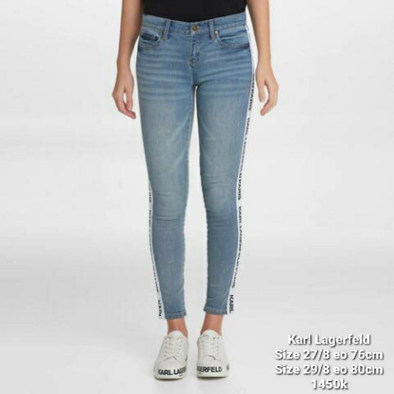 Quần jean Nữ Karl Lagerfeld The KarlvSkinny Mid Rise Above Ankle Slim Leg