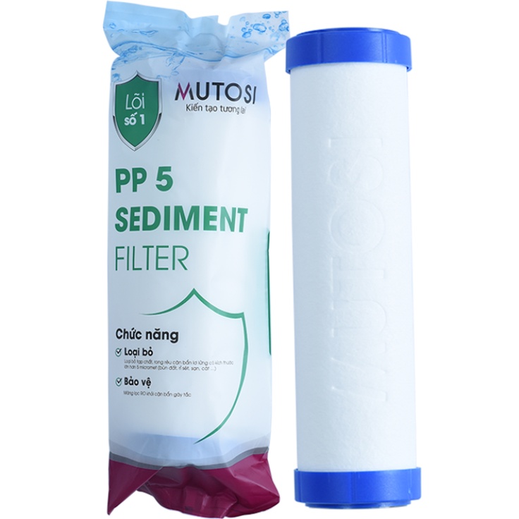 Bộ 3 Lõi lọc nước Mutosi số 1-2-3 chính hãng, dùng cho máy lọc nước RO