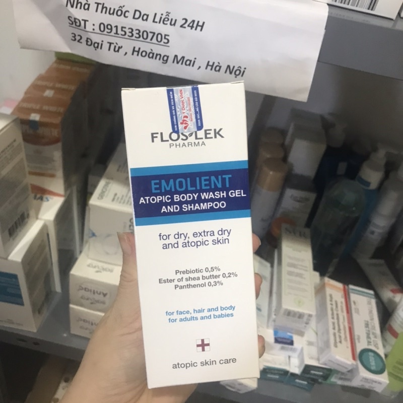 Floslek Atopic Shower Body Wash Shapoo dầu gội và sữa tắm