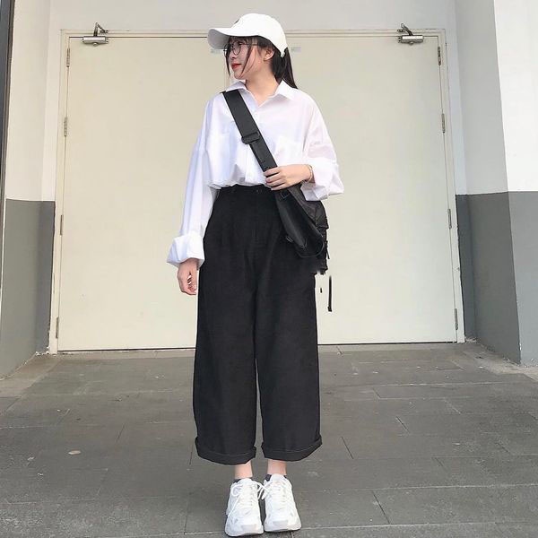 Quần Ống Rộng Nhung Tăm JEM CLOSET Vải Dày Dặn Thiết Kế Lên Dáng Chuẩn Form LINVAS 2635