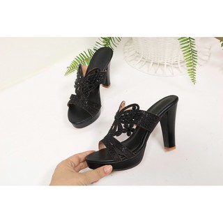 Guốc đính đá cao 10cm