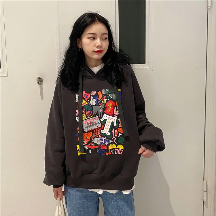 Áo Hoodie INICHI A789 Nam Nữ phong cách Harajuku cá tính chất nỉ cực hot trand | BigBuy360 - bigbuy360.vn