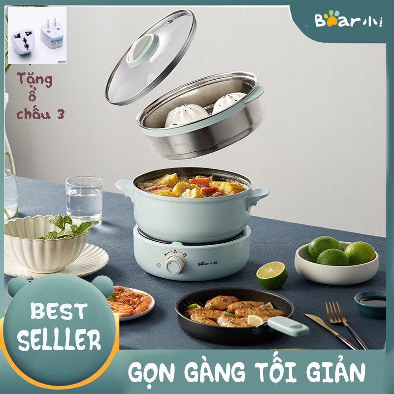 Nồi Điện Đa Năng Bear DHG-B25Z1 (2.5L) (Kèm Lồng Hấp) - hàng chính hãng