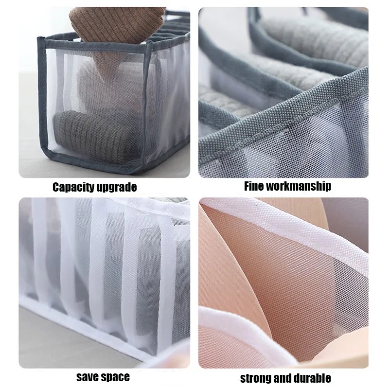 Hộp Đựng Đồ Lót/Vớ/Đồ Lót Chia Ngăn Tiện Dụng Cho Gia Đình