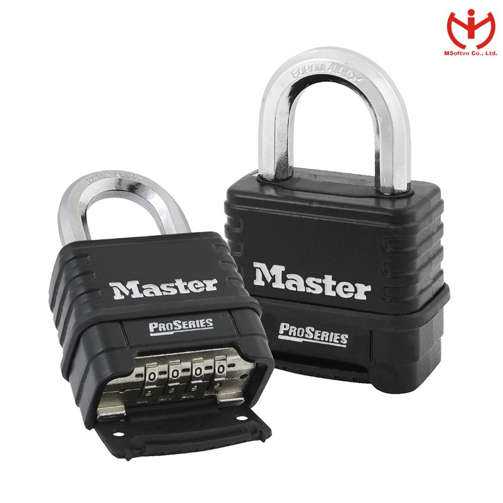 [Hỏa tốc HCM] Khóa số Master Lock 1178 EURD Thân kẽm rộng 57mm Màu đen - Dòng Proseries - MSOFT