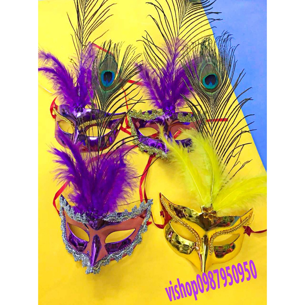 mặt nạ lông vũ -s91