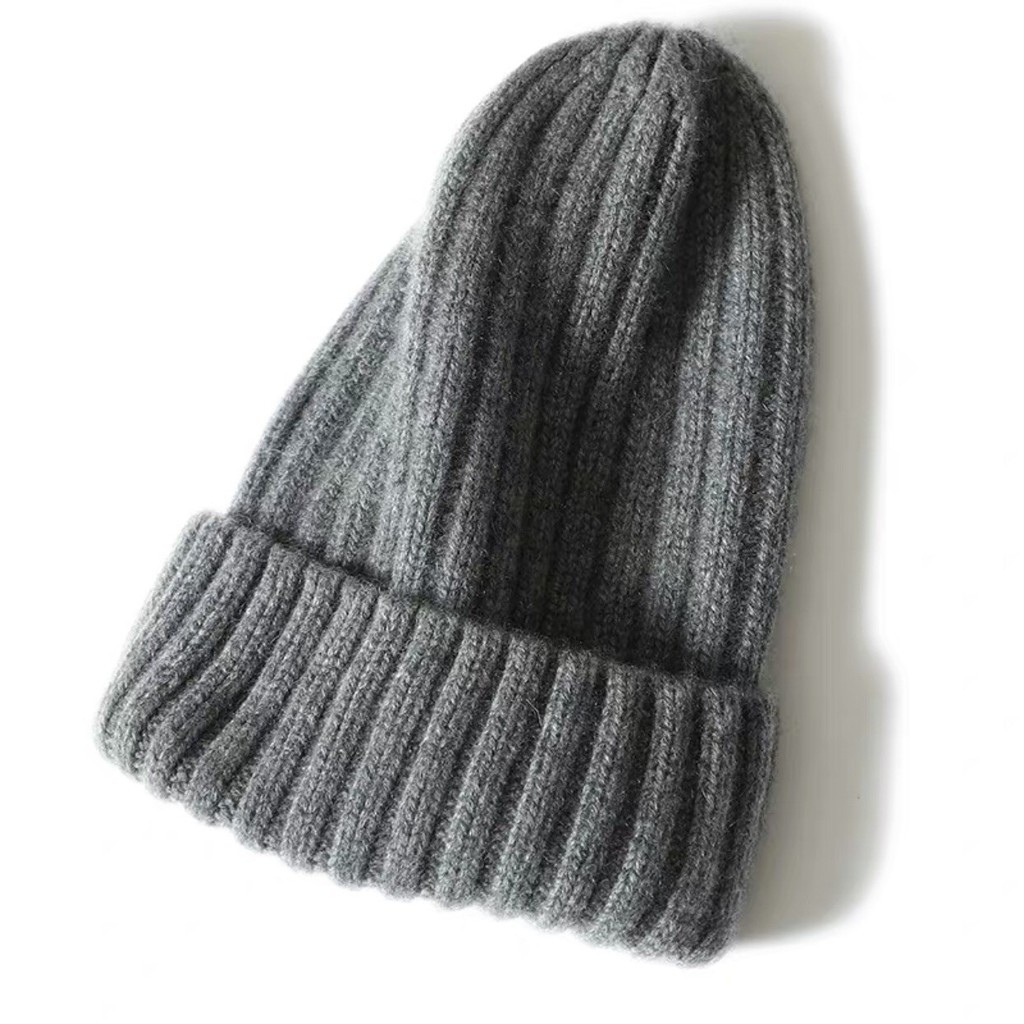 Mũ len Beanie gân trơn thời trang nam nữ unisex nhiều màu kiểu dáng vintage Hàn Quốc dáng dài loại len dày dặn, gân to