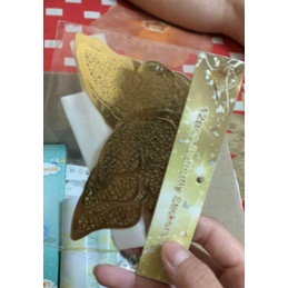 Set 12 bướm 3D ép mạ kim trang trí cực đẹp