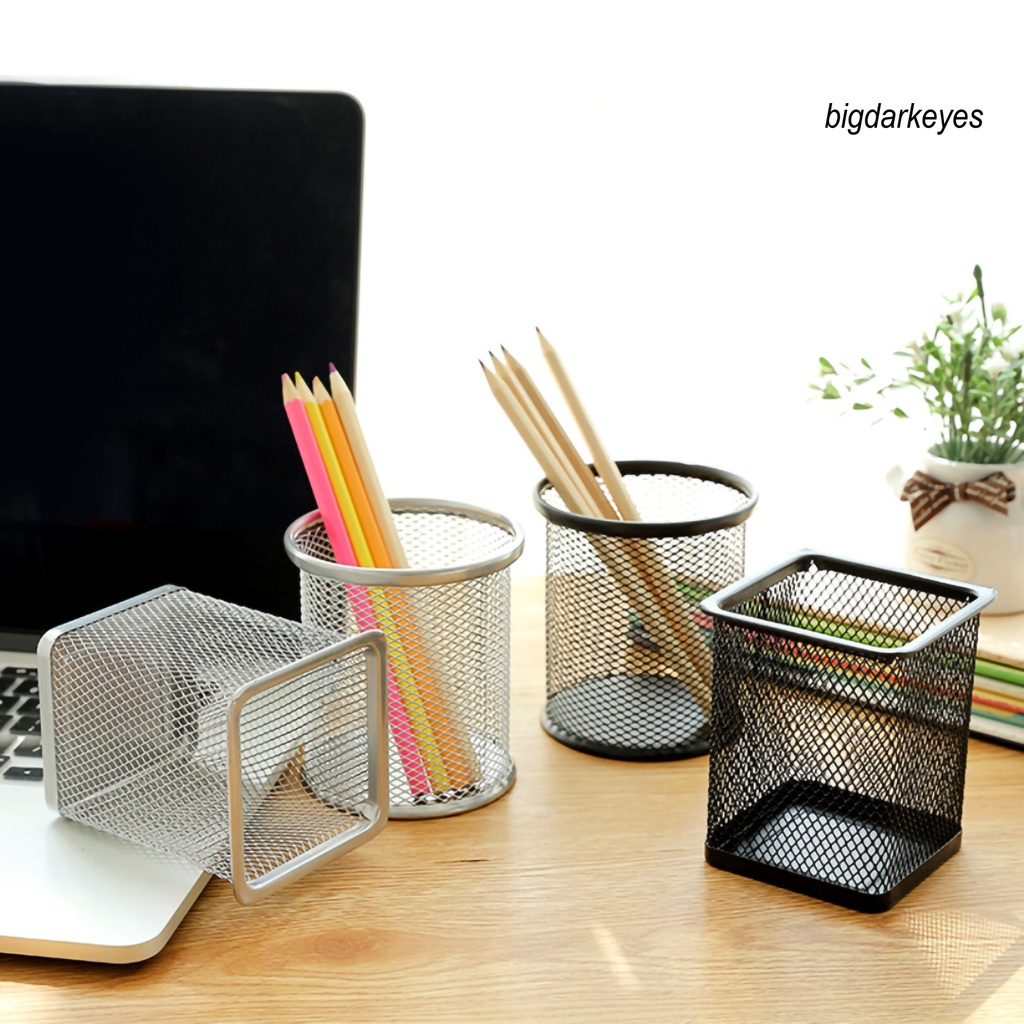 Giá Đỡ Bút Bằng Kim Loại Thiết Kế Khoét Rỗng Để Bàn Tiện Dụng