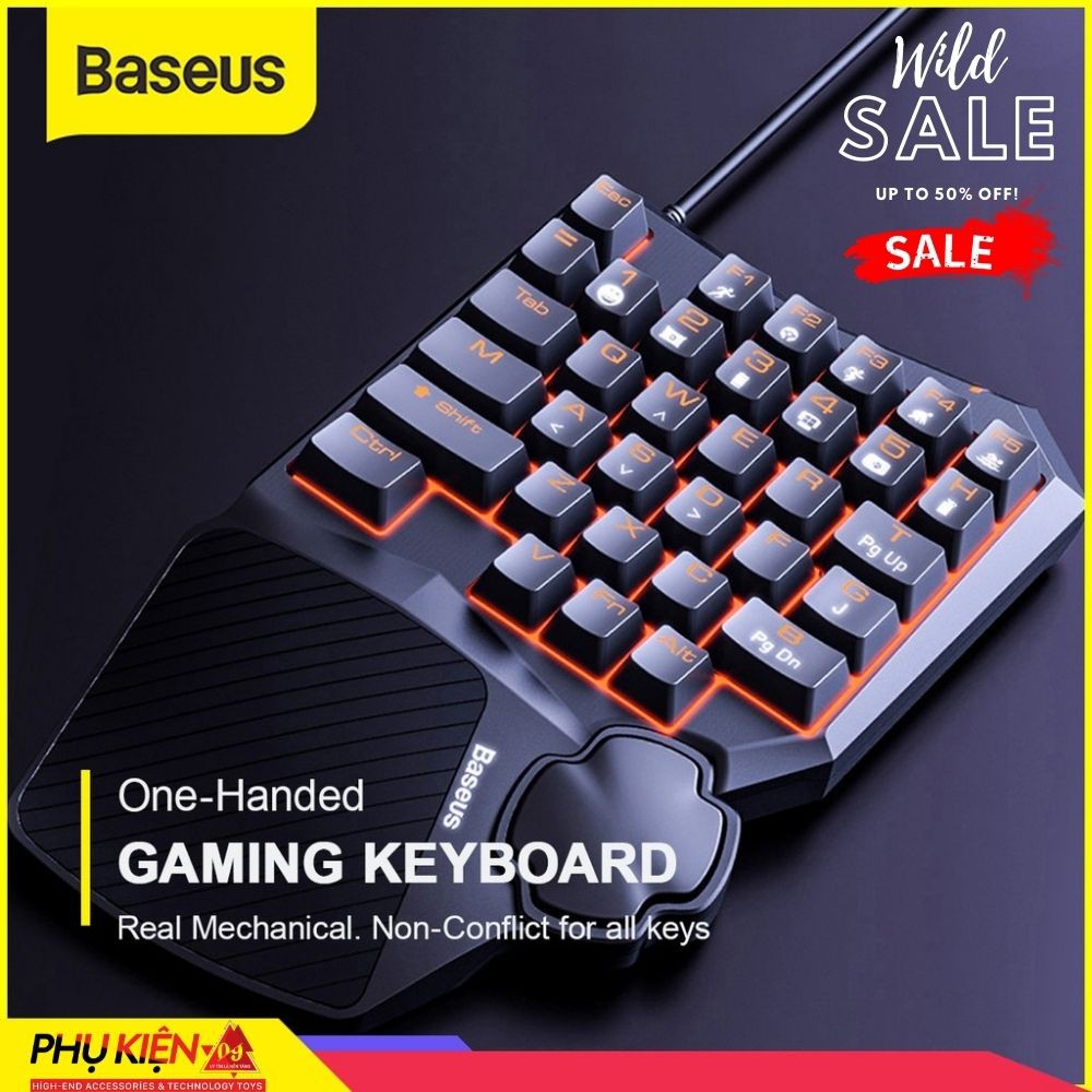 BÀN PHÍM CƠ MINI CHUYÊN DỤNG GAMING PUBG/LOL BASEUS GAMO GK01 THAO TÁC THUẬN TIỆN, CÀY RANK SIÊU HIỆU QUẢ!
