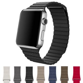Dây Đeo Bằng Da Khóa Nam Châm Cho Đồng Hồ Thông Minh Apple Watch Series 5/4/3/2/1 40mm 44mm