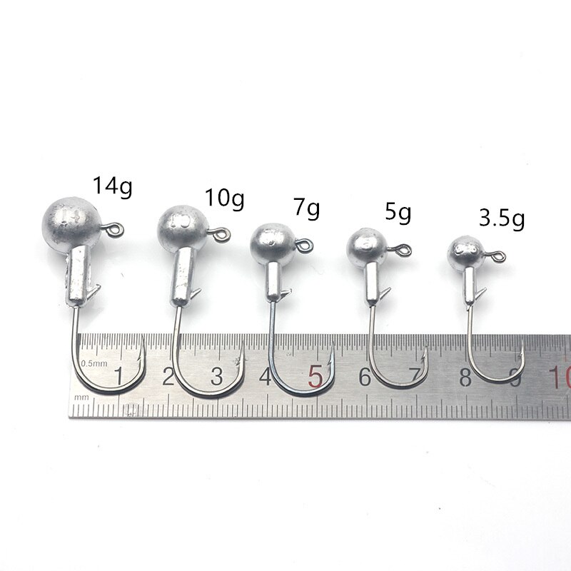 Túi 50 Lưỡi Câu 3.5g 5g 7g 10g 14g Bằng Nhựa Mềm