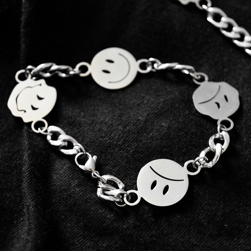 Dây Chuyền Mặt Biểu Tượng Cảm Xúc Phong Cách Hip Hop 22158 Cho Cặp Đôi