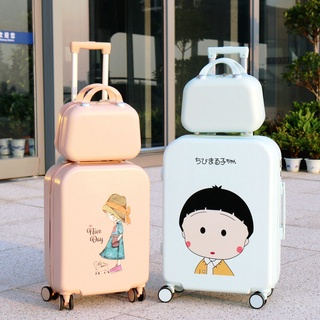 ♞Hộp đựng xe đẩy nhỏ tươi và có giá trị cao vali màu kẹo vali nữ sinh hộp đựng đồ nội trú màu đỏ ròng cùng đoạn