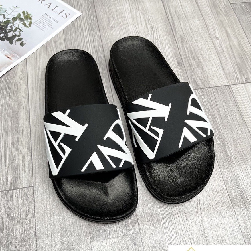 Dép nam quai ngang zara xanh đen, mẫu dép bền, rẻ đi không đau chân