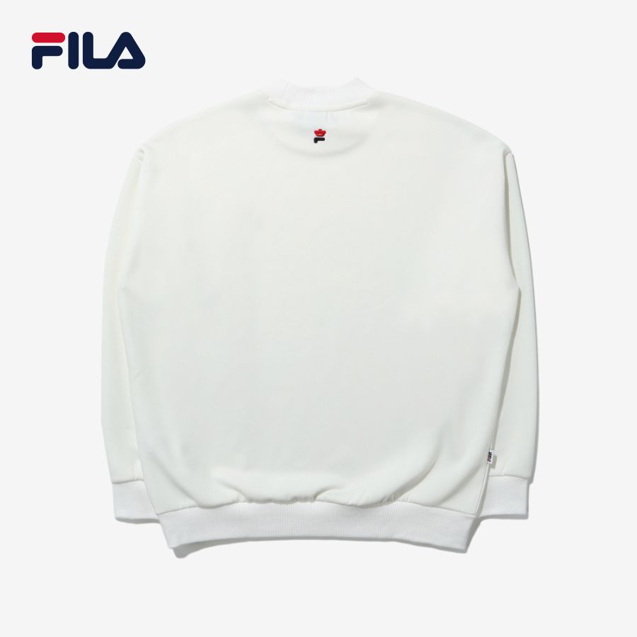 Áo khoác hoodie không nón unisex Fila X Pushbutton 110Y - FS2POD3P01X-OWH