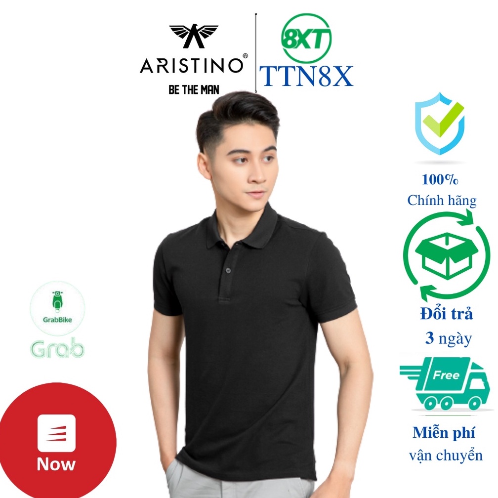 áo thun nam, áo phông ngắn tay có cổ⚡ARISTINO⚡ thiết kế đơn giản, tinh xảo, kiểu dáng SLIM FIT - APSR02