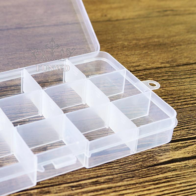 10/15/24 Compartments Plastic Box Jewelry Bead Storage Container DIY Organizer