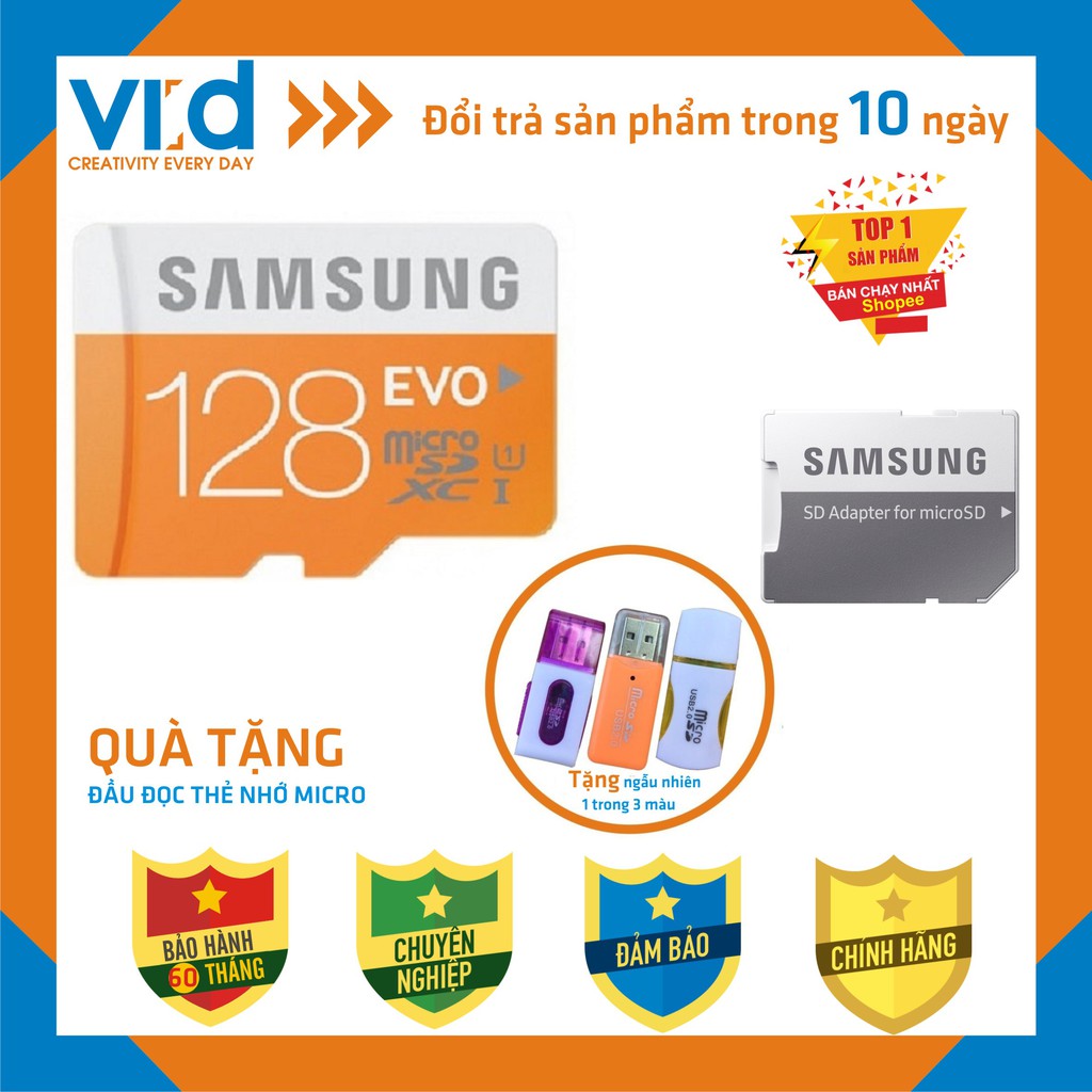 [QUÀ TẶNG]Thẻ nhớ SamSung Micro SDXC UHS-1 Card 128GB - Bảo hành 5 năm