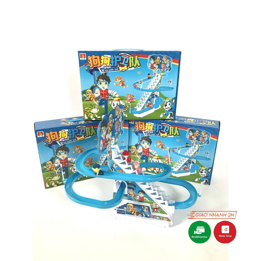 Chó cứu hộ đồ chơi Paw patrol chơi cầu trượt và leo bậc thang có nhạc cực kỳ vui nhộn