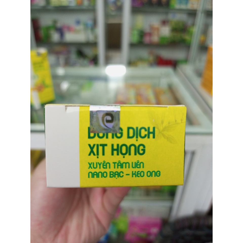 Xịt họng Xuyên Tâm Liên, nano bạc, keo ong