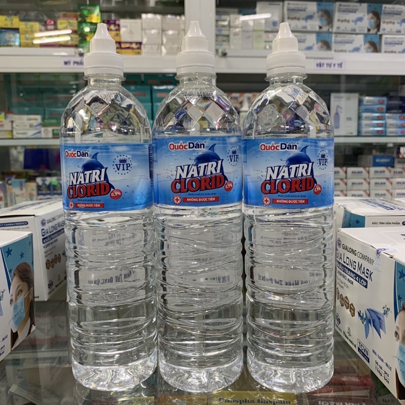 Nước muối súc miệng chai lớn 1000ml - nhà thuốc tây Mỹ Kim