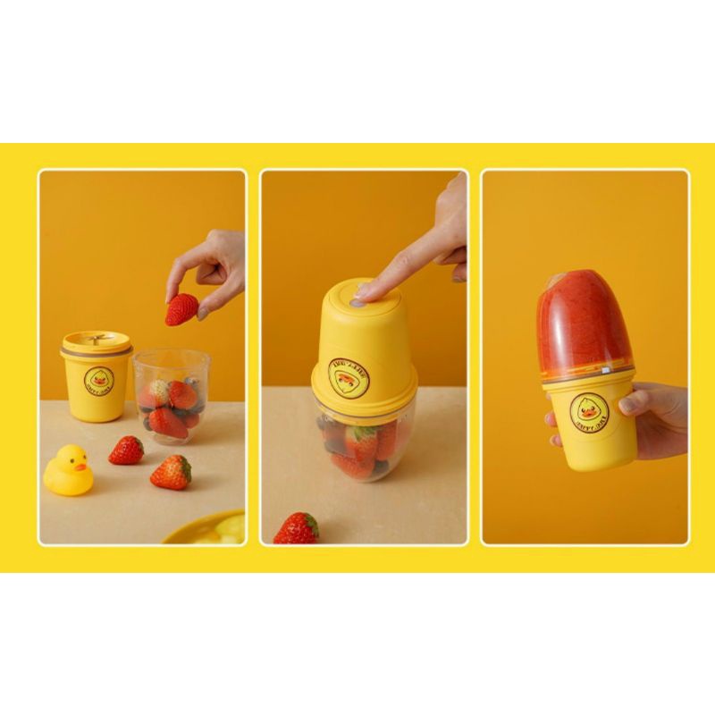 Máy xay sinh tố, máy xay hoa quả HÌNH CON VỊT G- DUCK mini cầm tay 400ml G- DUCK