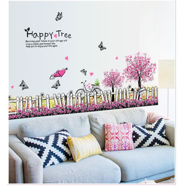 Decal dán tường Combo Cửa sổ và chân tường 4 - PVC vinyl