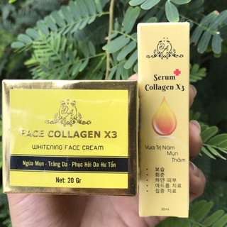 Combo Kem Face và Serum Collagen X3