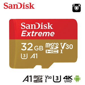 k89 Thẻ Nhớ MicroSDHC Sandisk Extreme 667X A1 V30 32GB UHS-I U3 100MB/S (Gold) 1