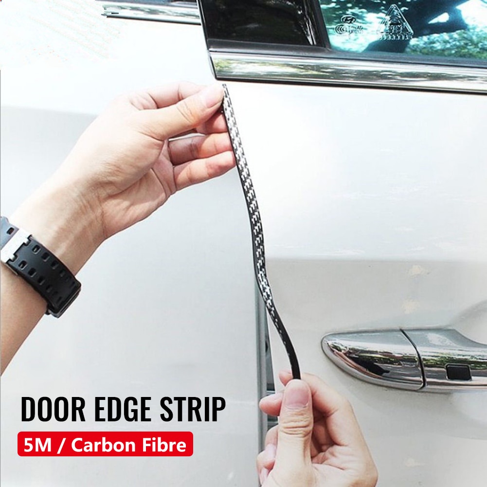 5 Mét Carbon Sợi Cửa Xe Ô Tô Chống Va Chạm Dây Ốp Lưng Sần Viền Cạnh Trầy Xước Bảo Vệ tạo Kiểu Trang Trí Xe Hơi