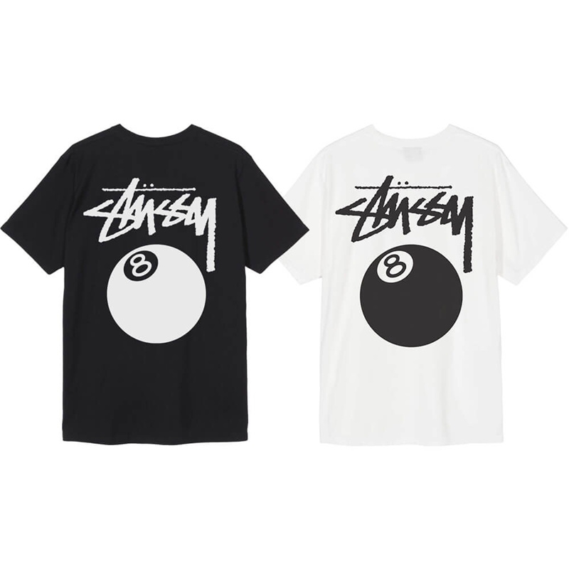 Áo Thun Tay Ngắn Cổ Tròn Dáng Rộng In Chữ Stussy Cá Tính Cho Nam Nữ 2129