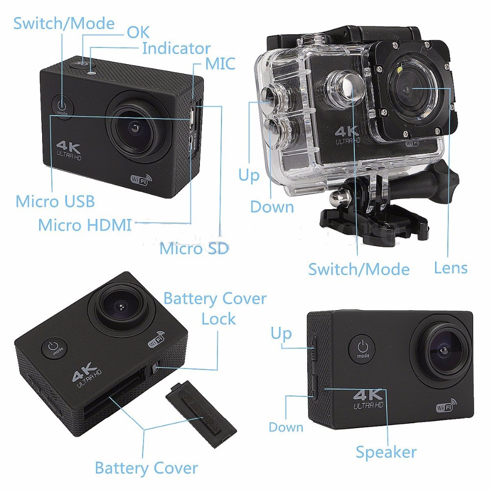 Camera hành trình 2inch 4K Ultra HD FHD 1080P DV UHD chống rung | BigBuy360 - bigbuy360.vn