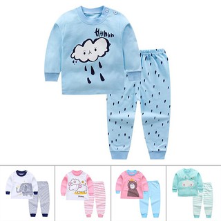 Bộ đồ ngủ dài tay bằng cotton dành cho bé