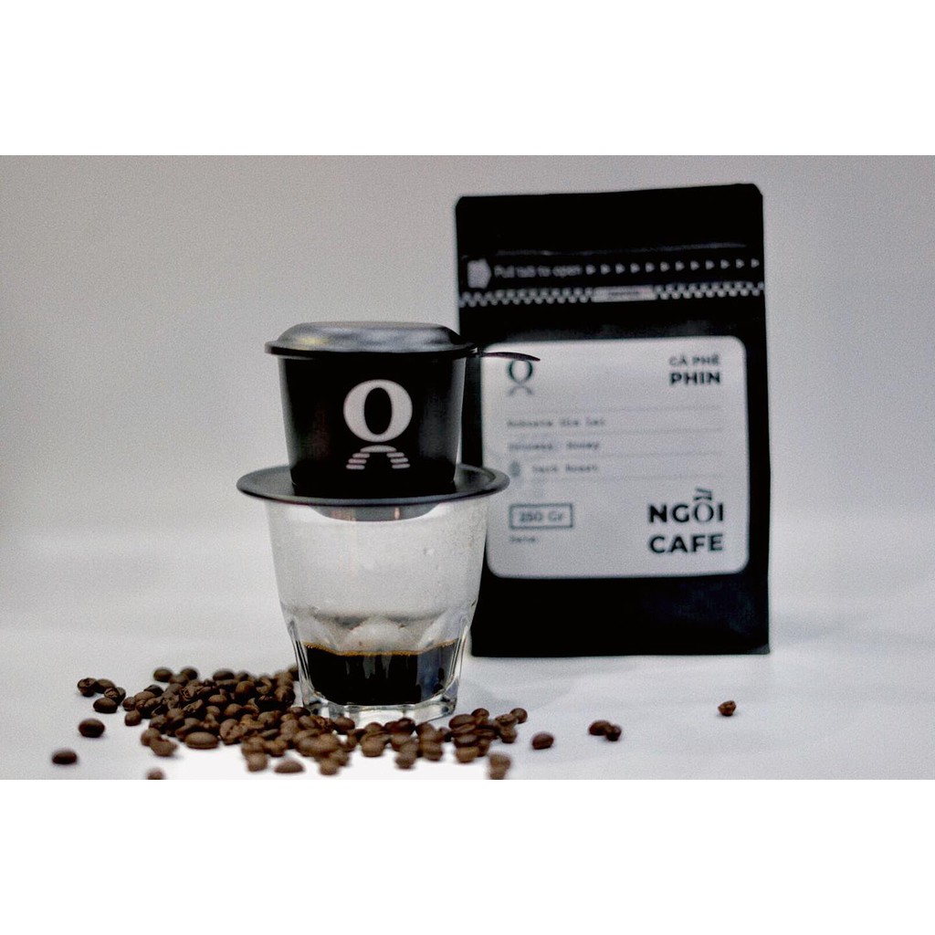 Cà phê Robusta Gia Lai rang mộc nguyên chất Ngồi Cafe P011 (Túi zipper nhôm an toàn thực phẩm có van một chiều) | BigBuy360 - bigbuy360.vn