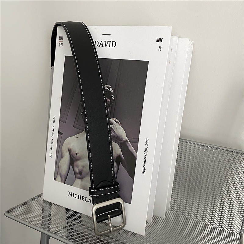 Thắt lưng khóa vuông phong cách Hàn Quốc thời trang