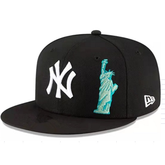 TD6O Fashion New York Yankees Cap MLB Hiphop Hat Adjustable Cap Baseball Cap Black red 2 models zHfO