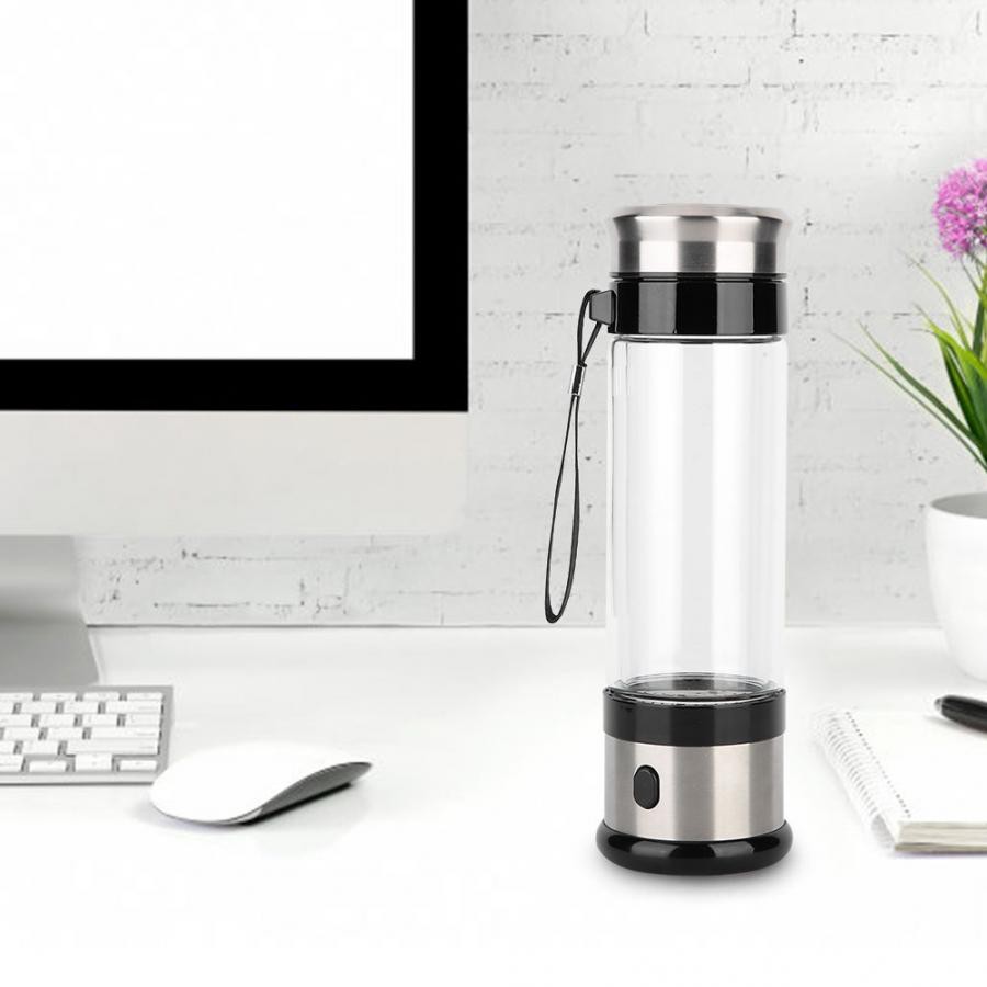 Bình Lọc Nước Hydrogen Cầm Tay Hình Trụ 350ml Cổng USB