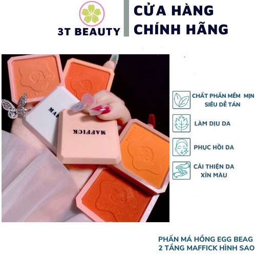 Phấn má Hồng EGG BEAG 2 tẦng maffick hình sao
