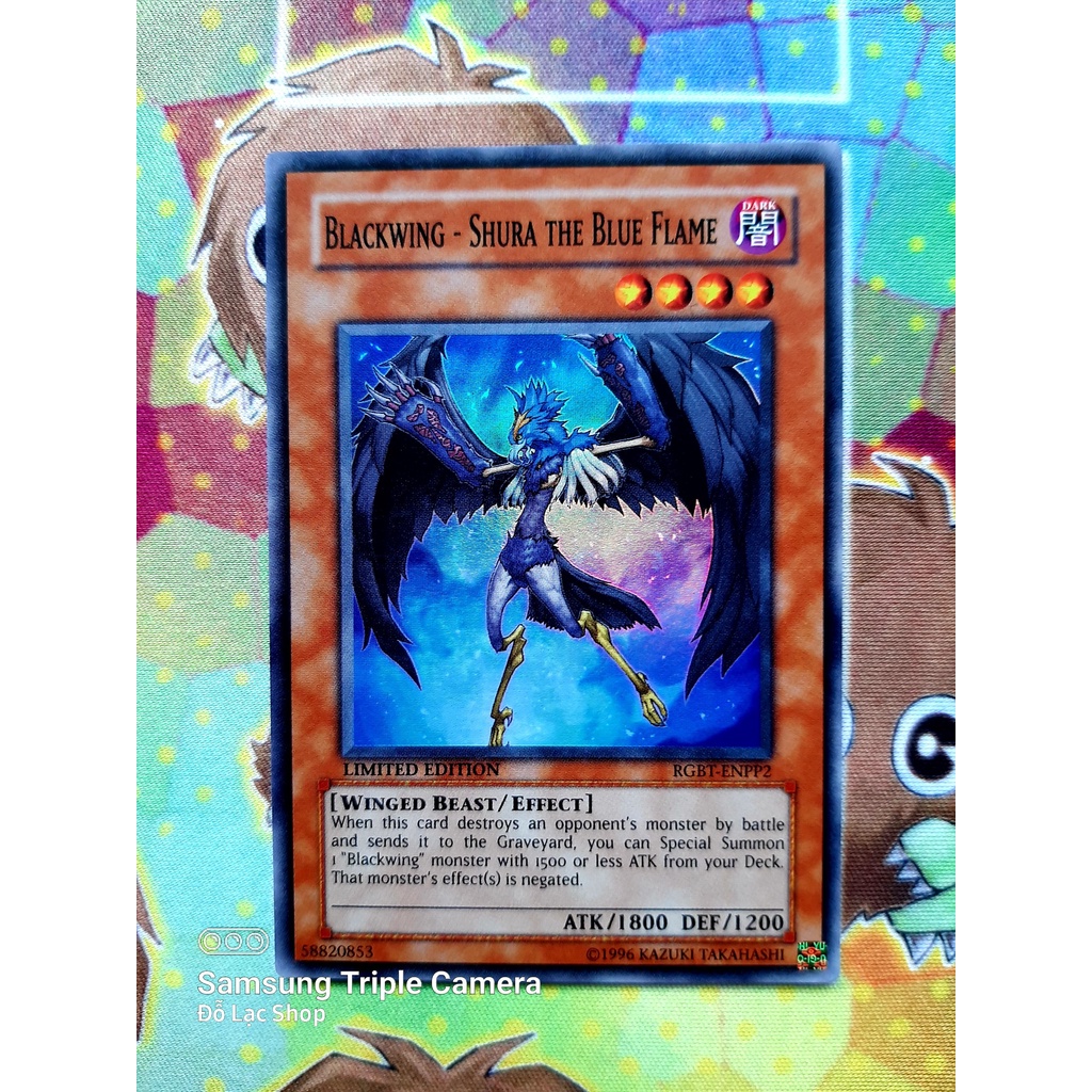 Thẻ Bài Mint90 Yugioh Monster Blackwing - Shura the Blue Flame - RGBT-ENPP2 - Super Rare