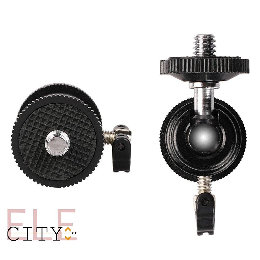 111ele} Photography Light Bracket Metal Hot Shoe Ptz 1/4 Screw Interface Ball Type