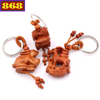 Combo 3 móc khóa 12 con giáp hợi mẹo mùi