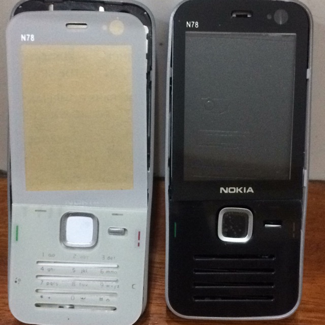 Vỏ nokia n78 đen trắng kèm phím
