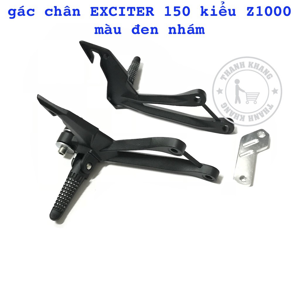 Gác chân EXCITER 150 kiểu Z 1000 đẹp độc thanh khang màu đen nhám 006001144